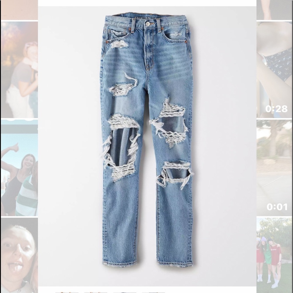 american eagle mom jeans